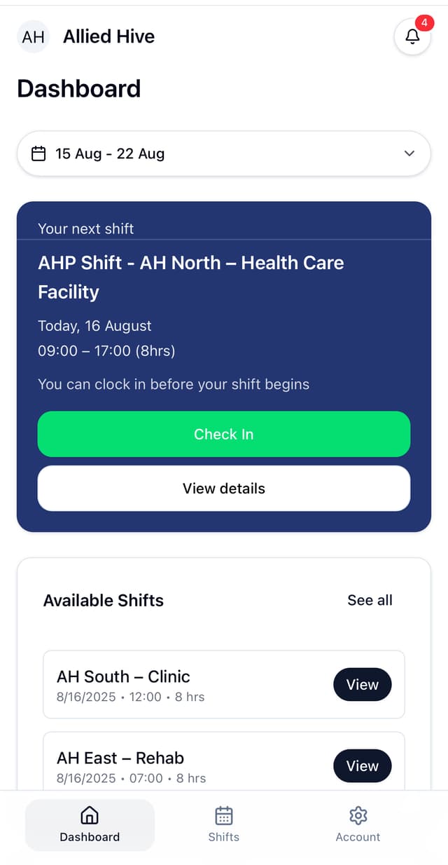 Shift Management mobile